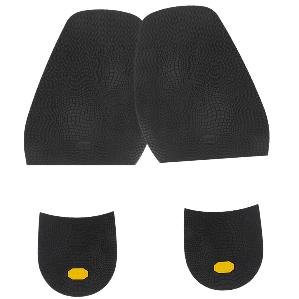 Footful Pair Rubber Stick on Half Soles + Heels Anti Slip Shoe Repair Supply