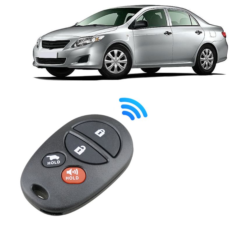 4- knapps fjernkontroll for bilnøkkel uten nøkkel for toyota avalon solara 2005 2006