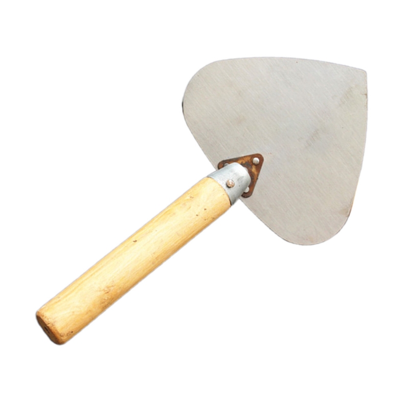 Paint Wallpaper Scraper Wood Handle Round Shovel Trowel Wall Plaster Manganese Steel Construction Concrete Masonry Tools