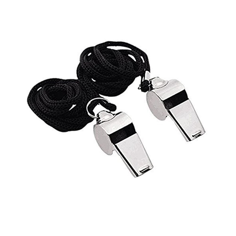 2 stuks Scheidsrechter Coach Whistle Rvs Extra Luid Fluitje Voor School Sport: Default Title