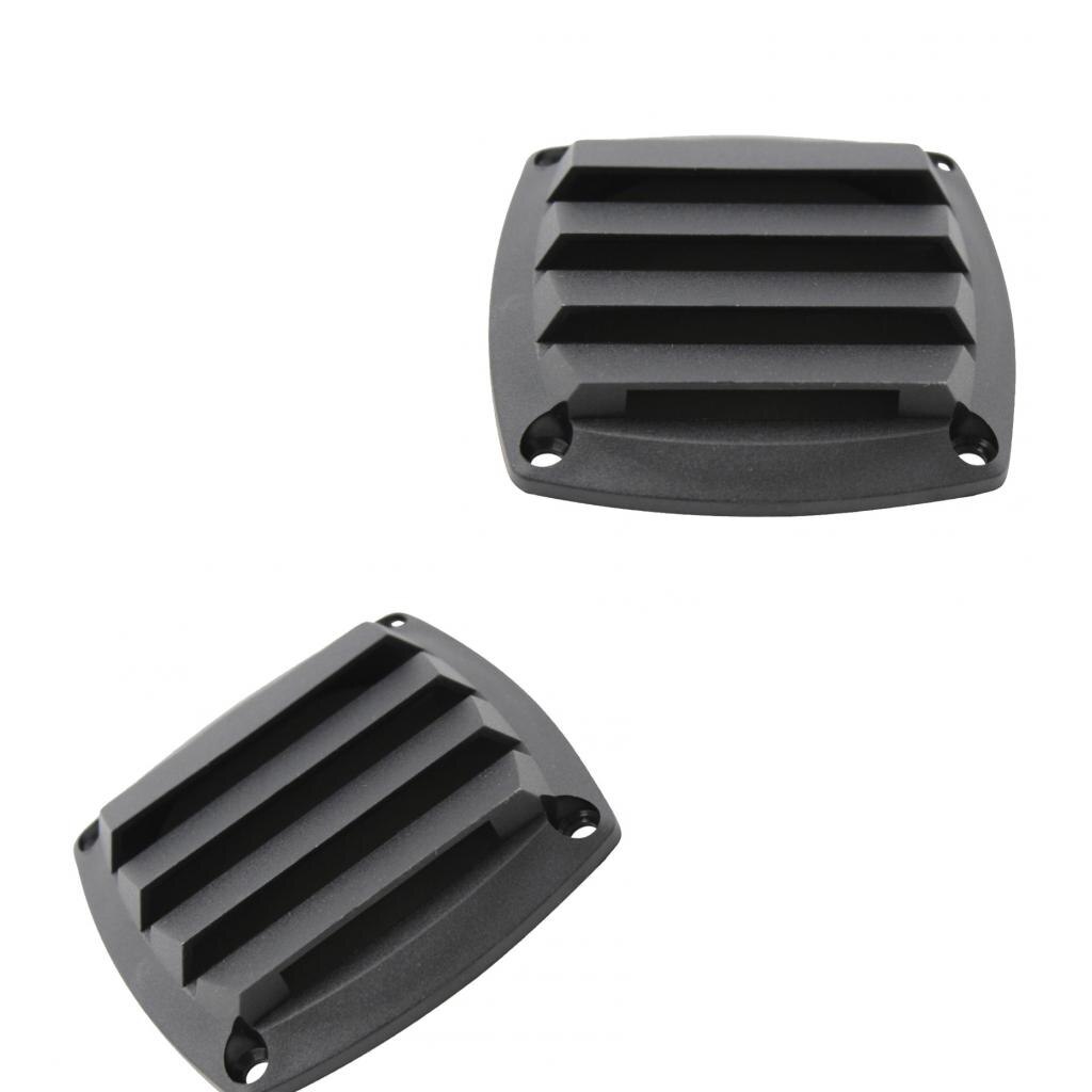 Rejilla de ventilación de plástico para barco, cubierta de rejilla de ventilación, rejilla negra, 2 uds.