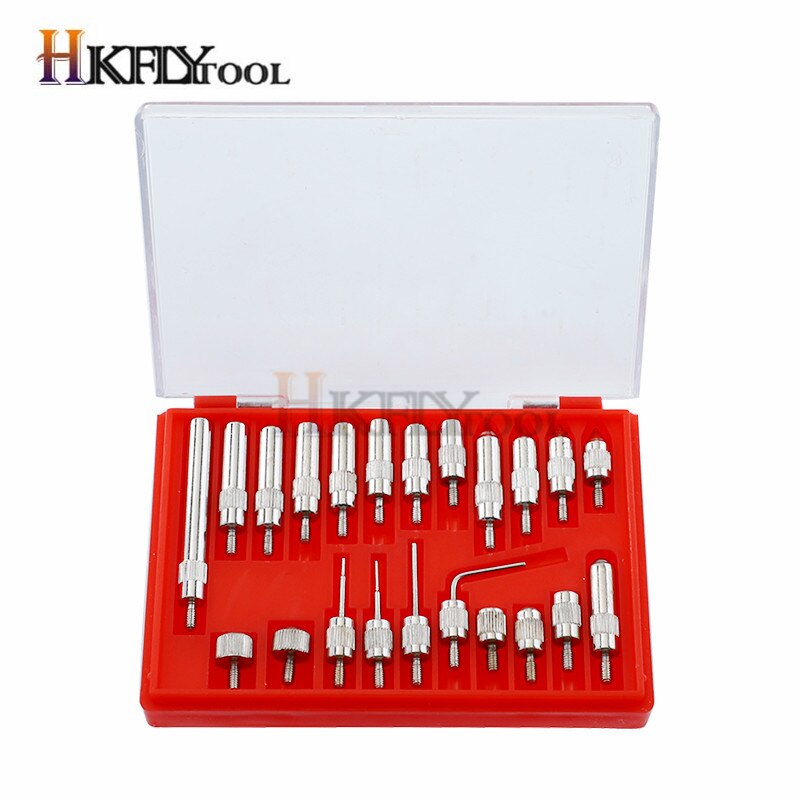 22pcs/set Steel Dial Indicator Point Set 4-48 Thread Tip and 10mm 25mm 30mm Dial indicator Lug Back Dial Test gauge Indicators: 22pcs Anvil Point