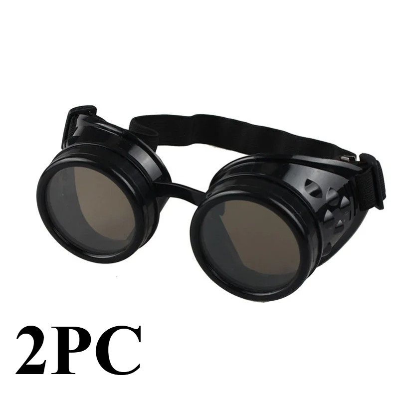 Sunglasses Vintage Style Steampunk Goggles Welding Punk Glasses Cosplay Brand Five Colors Lens: Orange