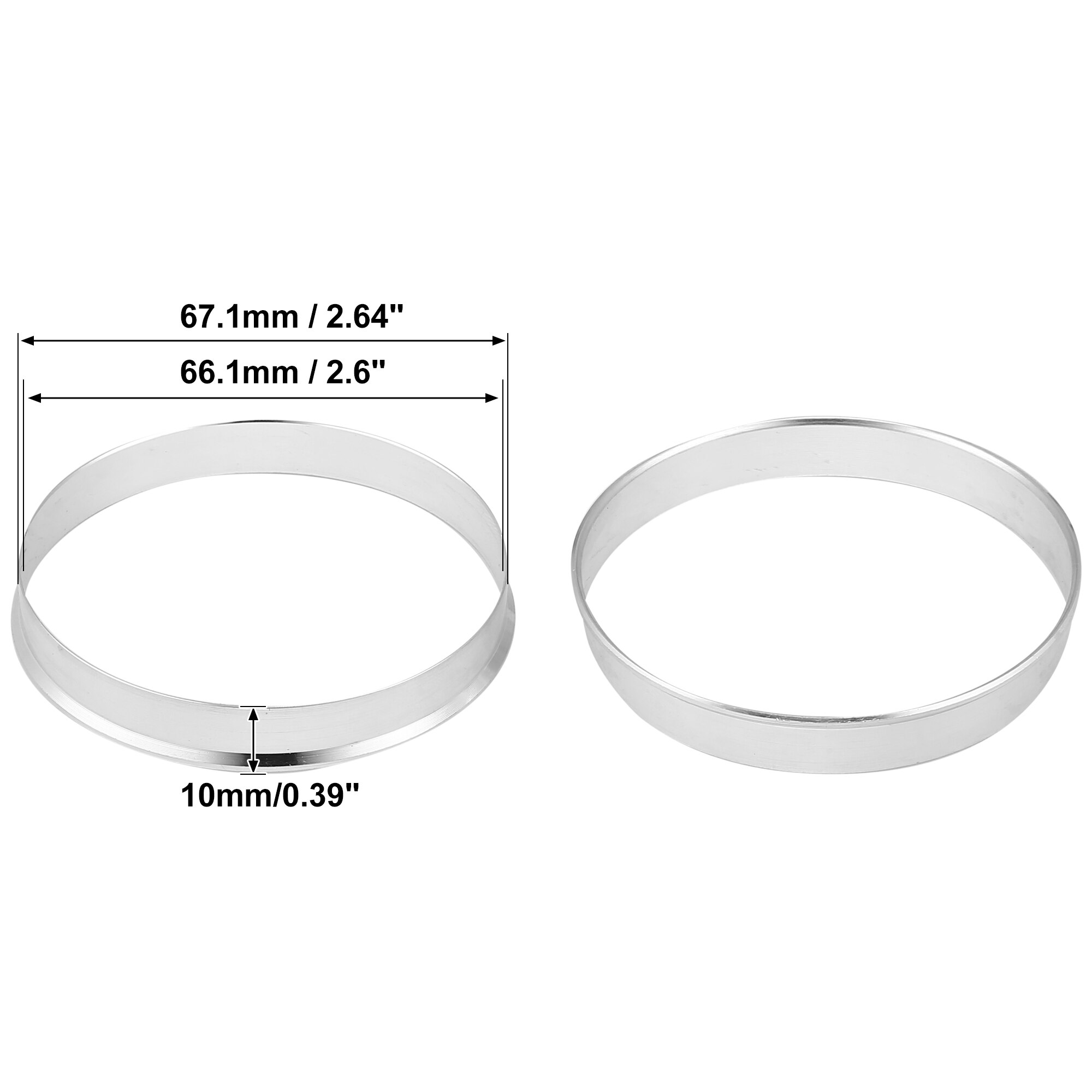 Uxcell 4 Stuks Od 56.1Mm 57.1Mm 63.4Mm Om Id 54.1Mm 56.1Mm 64.1Mm Auto Hub centric Ringen Wiel Boring Centrum Spacer Aluminium: 67.1mm to 66.1mm