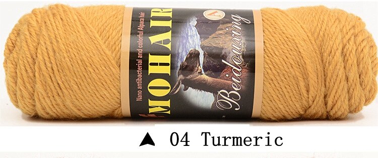 100g / ball mohair ull heklegarn for håndstrikking myk genser lue skjerf kashmirtråd laine a tricoter visan: 04