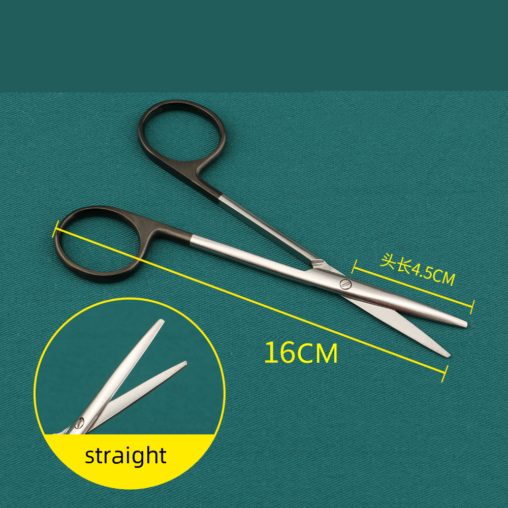 Scissors blunt head shear double eyelid eye microscissors tear sharp tissue shear: Blue