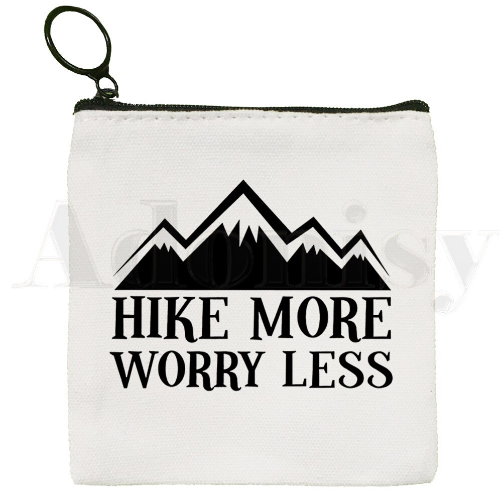 HIKE MORE Worry Less Hiking Camping Outdoor Purse Storage Small Bag Card Bag Key Bag Coin Clutch Bag Zipper Key Bag: B