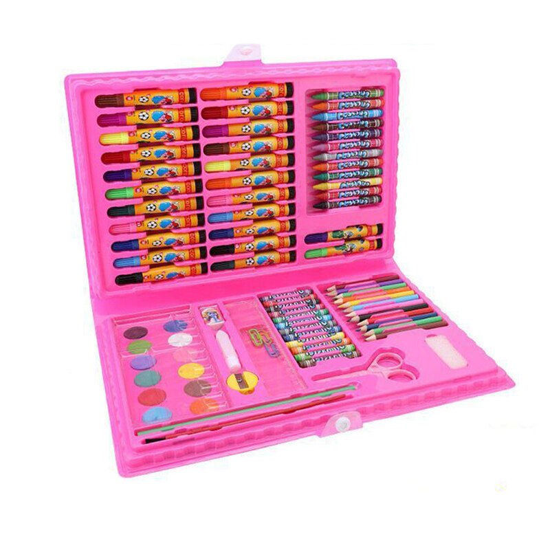 86 Pcs Children Painting Tools Art Supplies for Drawing with Watercolor Pen Ruler Sharpener VH99