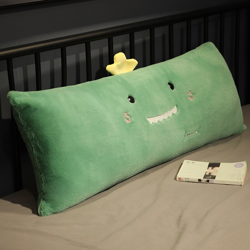 120cm lange rygpuder hjemme tekstil lang plys behagelig grå pink sovesofa pude sovepude fødselsdag kæreste: Lysegrøn / 90cm