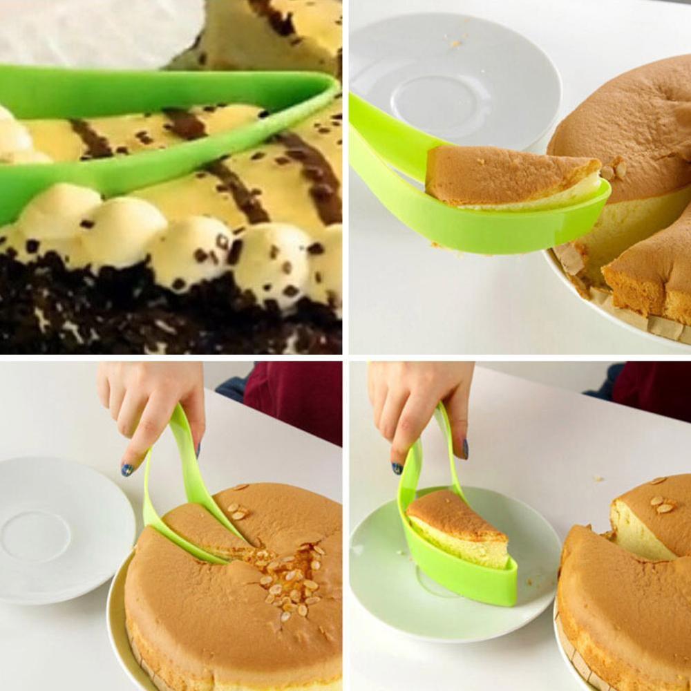 Stal nierdzewna idealne ciasto krajalnica jadalne naczynie kuchenne gadżet zakrzywione ciasto dzielnik zintegrowany klips robić krojenia ciasta formy