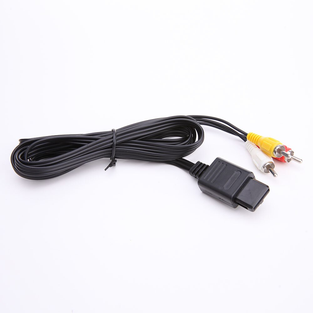 Cable de Audio y vídeo AV de 1,8 m para TV, Cable RCA para Nintendo 64, N64, GameCube, NGC, SNES, SFC, conecta Nintendo 64 A conectores codificados de TV