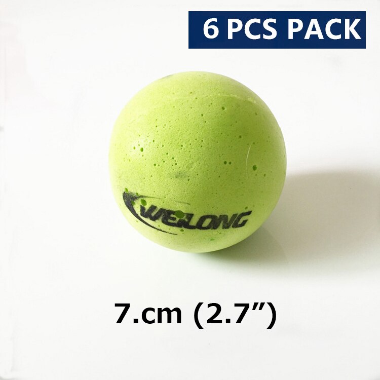 Pelota de espuma de tenis de 7cm y 9cm para niños, pelota de entrenamiento elástico, suave, verde, rosa y amarillo: 7cm 9pcs green