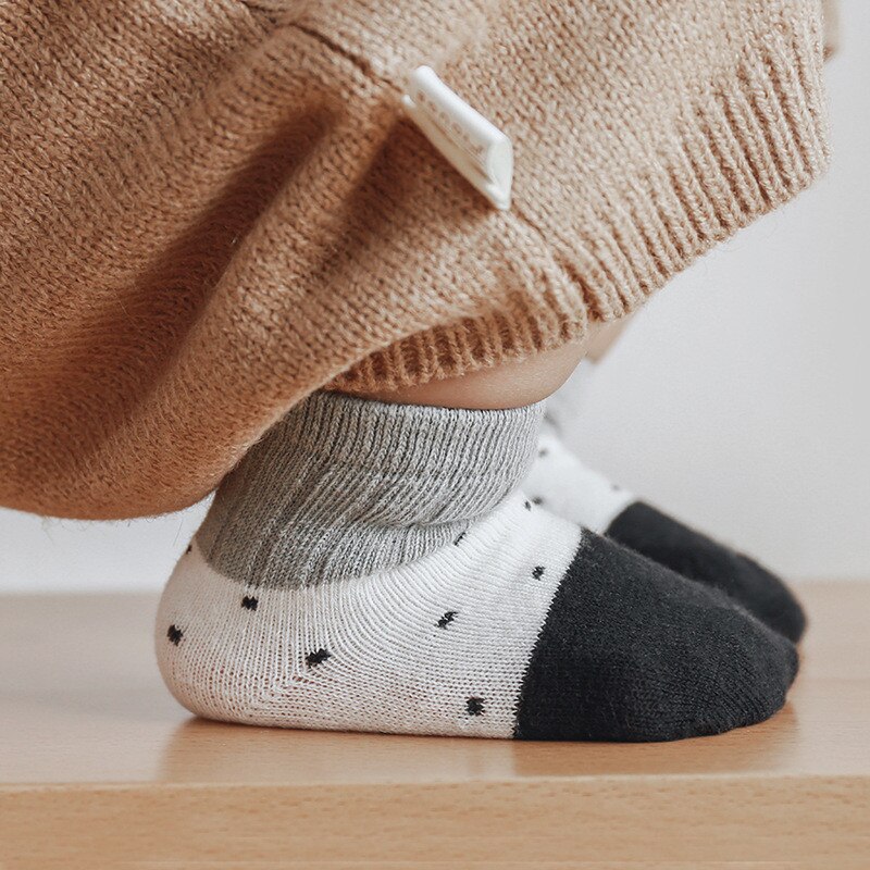 Chaussettes en coton pour bébés, accessoires pour vêtements, printemps-automne, 3, paires/lot