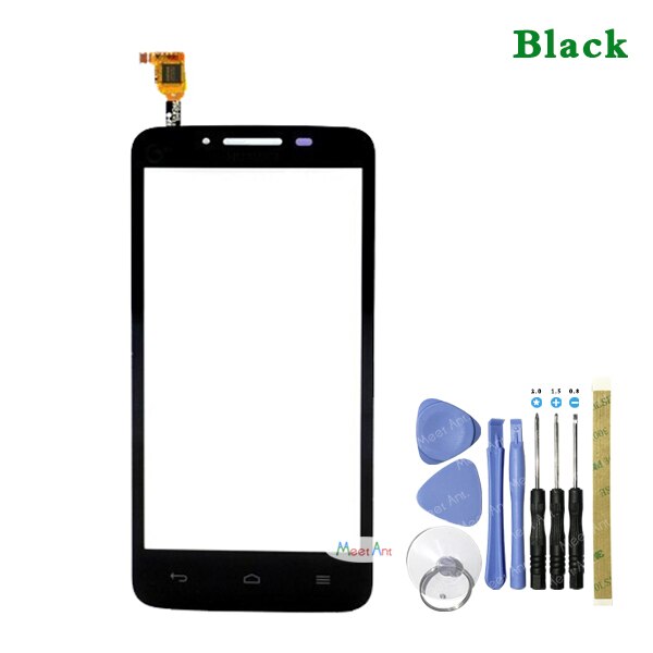 4,5 "para Huawei Ascend Y511 Sensor de digitalizador de pantalla táctil Panel de lente de vidrio exterior negro blanco: black With Tool