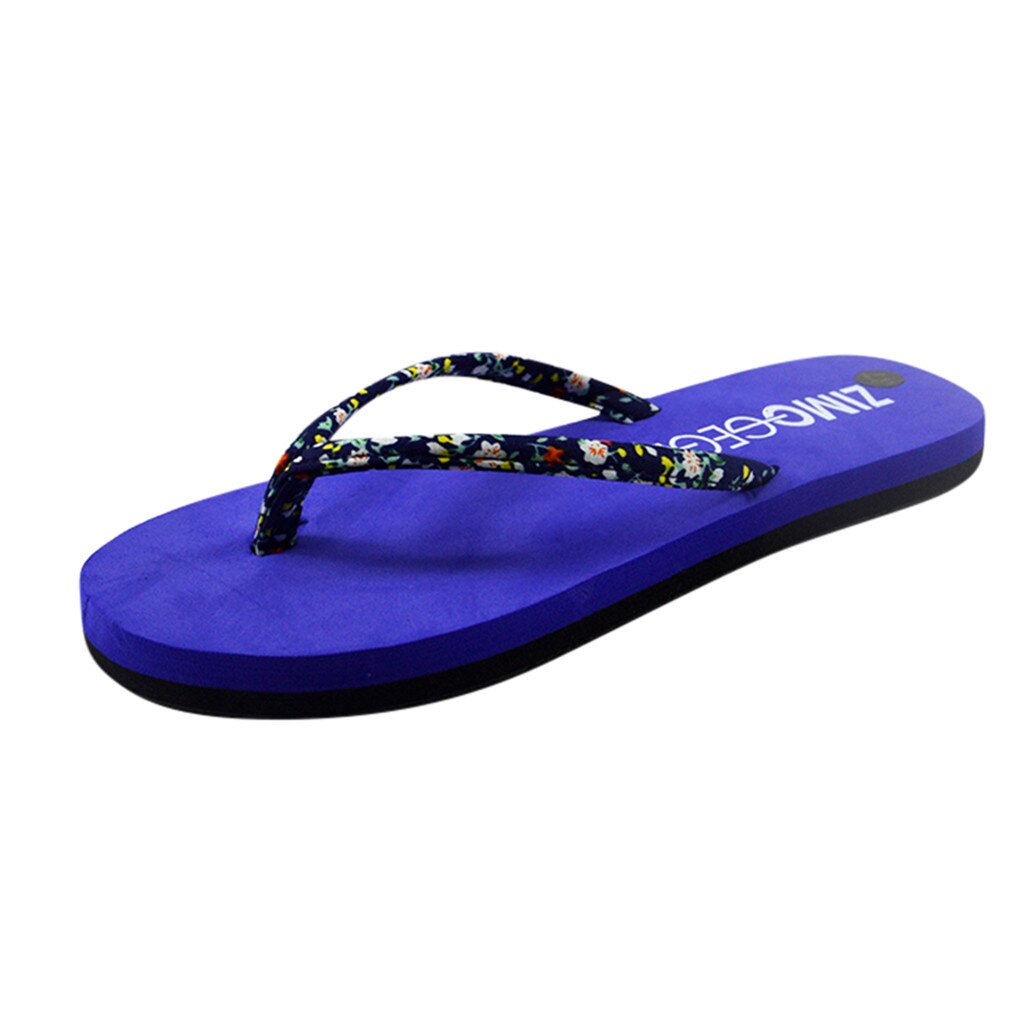 Vrouwen Zomer Mode Slaapkamer Slippers Bloemen Spons Cake Antislip Flip-Flops Sandalen Schoenen Pantuflas De Mujer # @ A30: Blue  / 39
