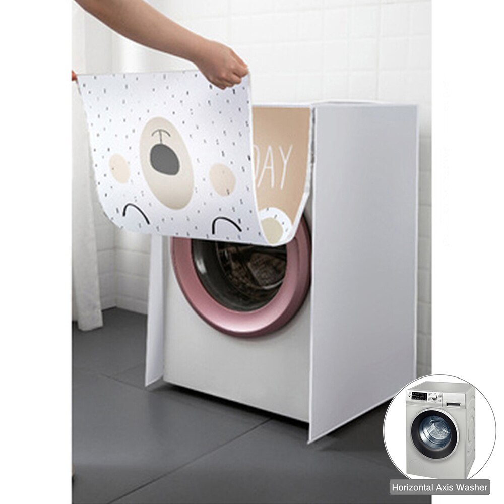 Top Loading/Front Loading Washing Machine Cover for Drum Washing Machine Waterproof Case Dust Cover for Pulsator Washing Machine: B Bear