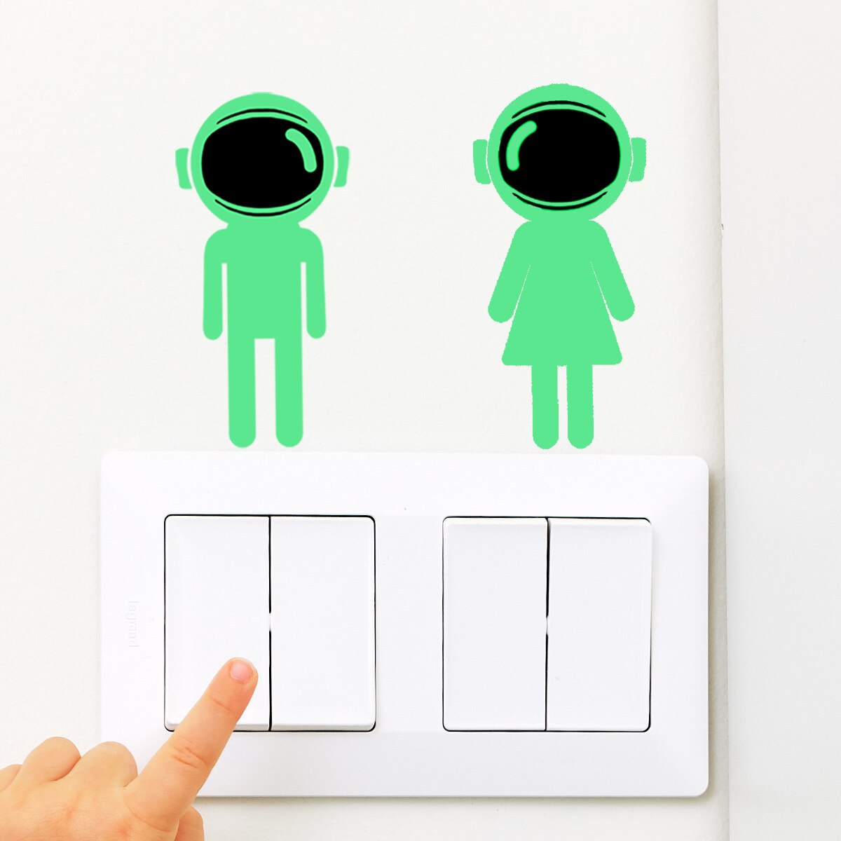 Luminous Superman Wall Stickers Switch Stickers Wall Stickers Luminous Stickers Bedroom Self-Adhesive Decorative Wall Stickers