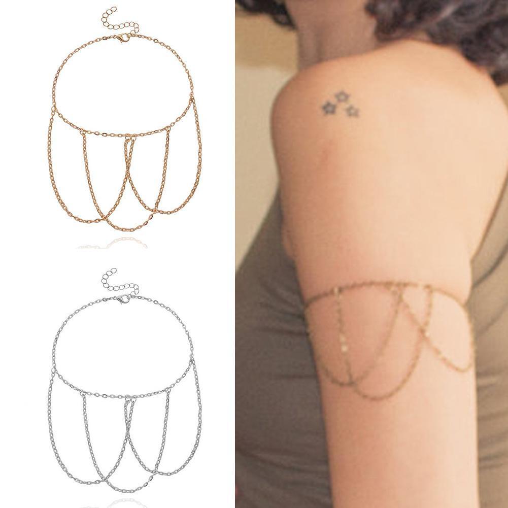 Bohemian Charm Arm Ketting Armband Vintage Kwastje Hangers Open Bovenarm Manchet Bangle Armbanden Armband Voor Vrouwen Mode-s A2I1