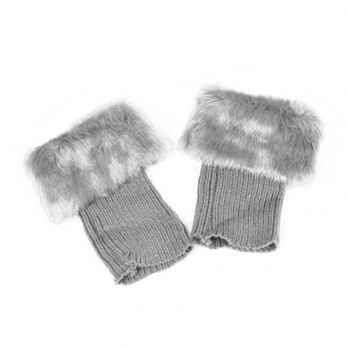 Bottes en dentelle chaussettes jambières pour femmes tricot bottes manchettes hiver bottes courtes couvre bottes plus chaudes guêtres: Light Gray