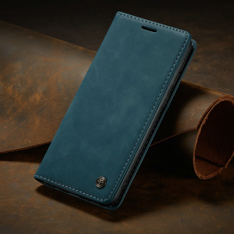 Caseme Voor Samsung M30s Case Flip Luxe Portemonnee Lederen Telefoon Geval Voor Samsung Galaxy M30s M 30S Auto Close magnetische Cover Cases: Blue