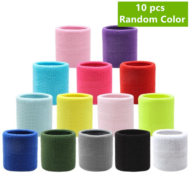 Towel Sports Wristbands Tennis Sweat Bands Wrist Guard For Basketball Volleyball padel Fitness Sweatbands Wrist Wrap 1/2/10 pcs: Brown