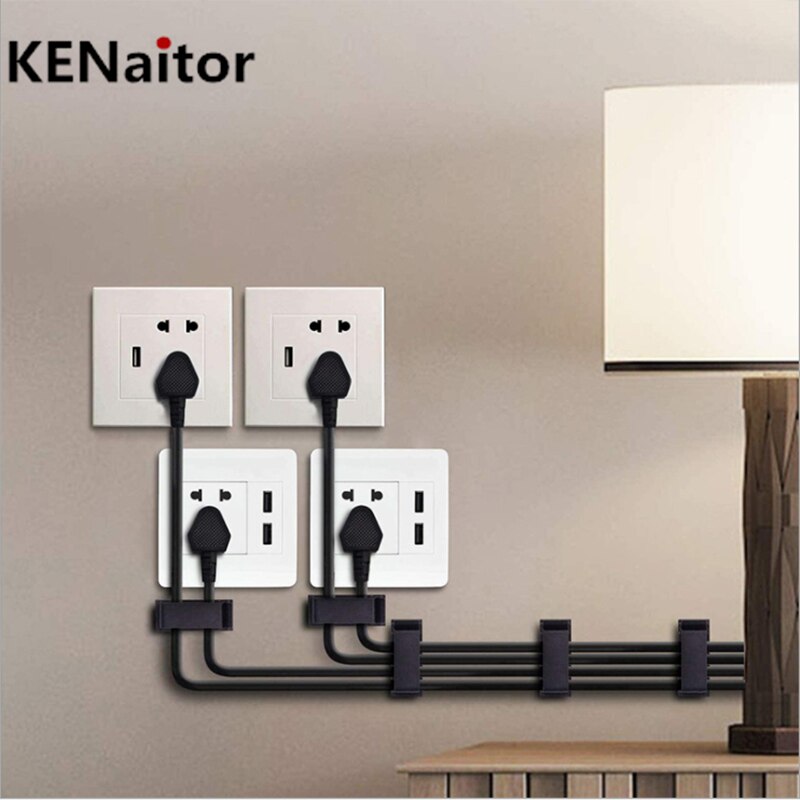 Self Adhesive Cable Management Clips Cable Organizers Wire Clips Cord Holder for TV PC Laptop Ethernet Cable Desktop Home office