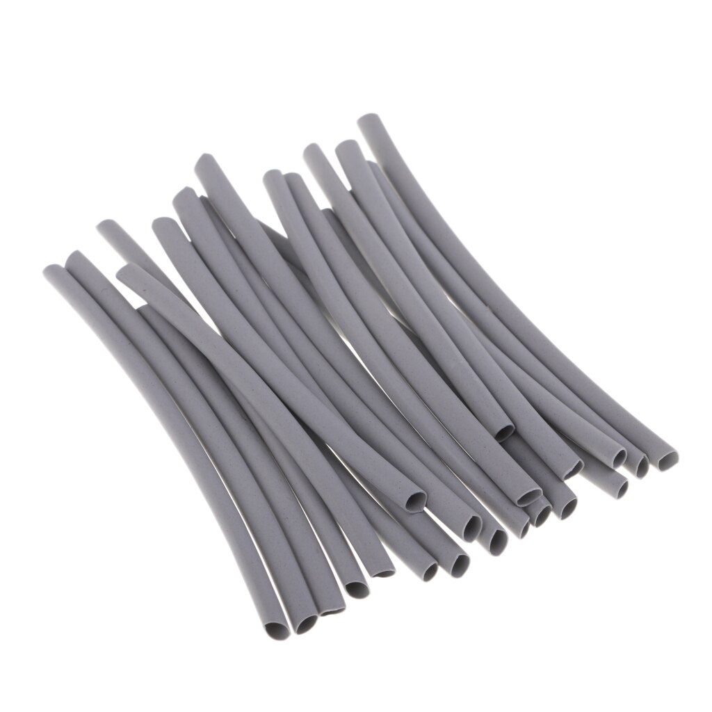 20pcs Rig Making Heat Shrink Tubes Carp Fishing Rig Shrink Tube Hook Shank Hair Terminal Rig Accessories Fishing Tackle: Gray