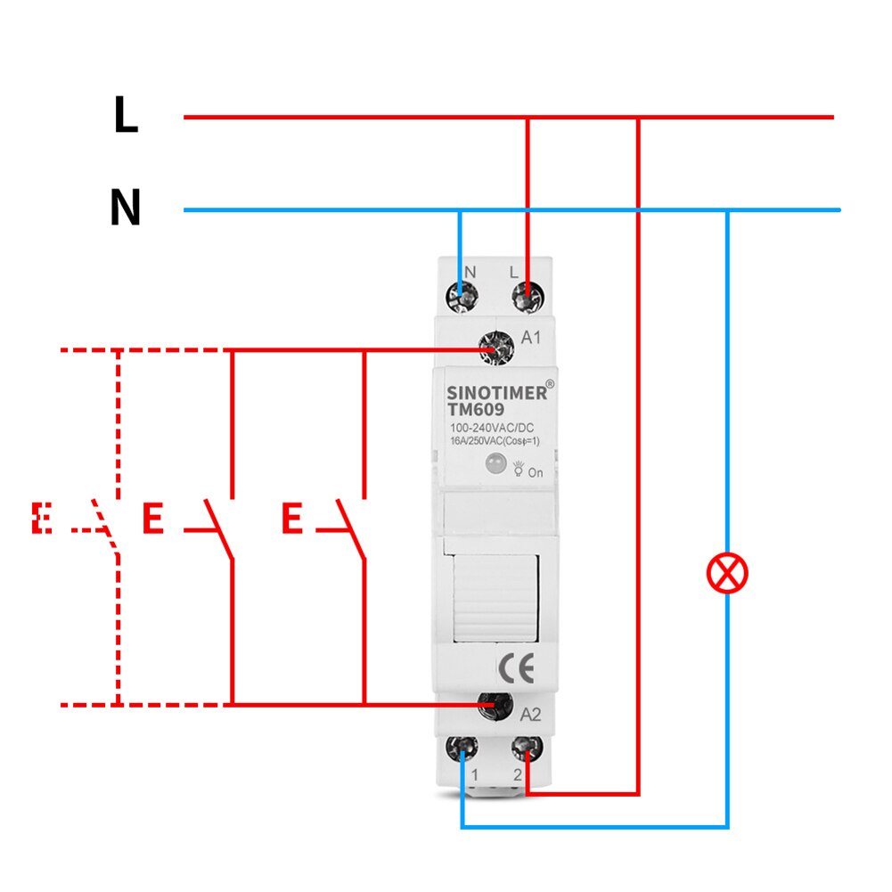 TM609 Smart Wireless Remote Control WiFi Timer 100-240V 16A Rail Timer Switch Household WiFi Timer Works with Tuya APP