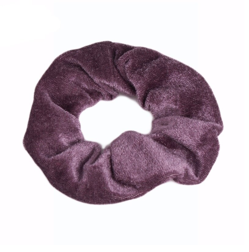 1pc sólido senhora veludo cabelo scrunchies anel feminino meninas elástico cabelo bandas de borracha acessórios para mulher rabo de cavalo titular: Light Purple