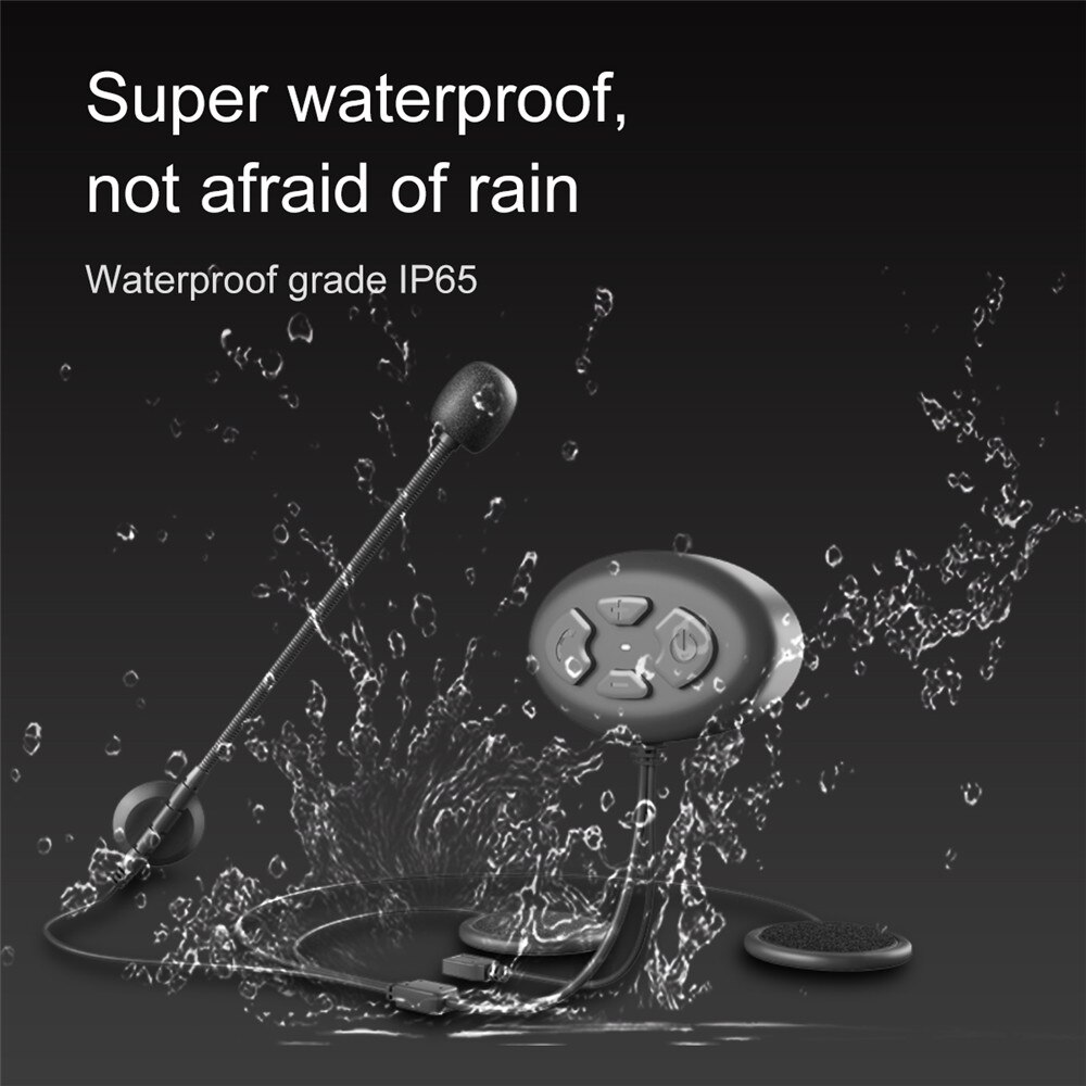 Voor 2 Riders Helm Intercom Motorfiets Bluetooth 5.0 Headsets Intercomunicador Met Fm Radio Draadloze Walkie Talkie Interphone