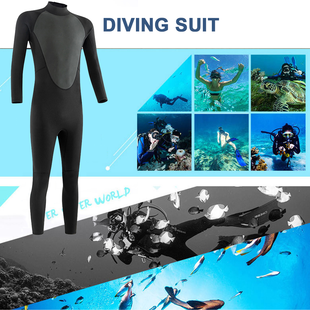3mm Voller Bodysuit Neoprenanzug Warme Schwimmen Surfen Schnorcheln Tauchen Taucheranzug hoch-strecken stoffe