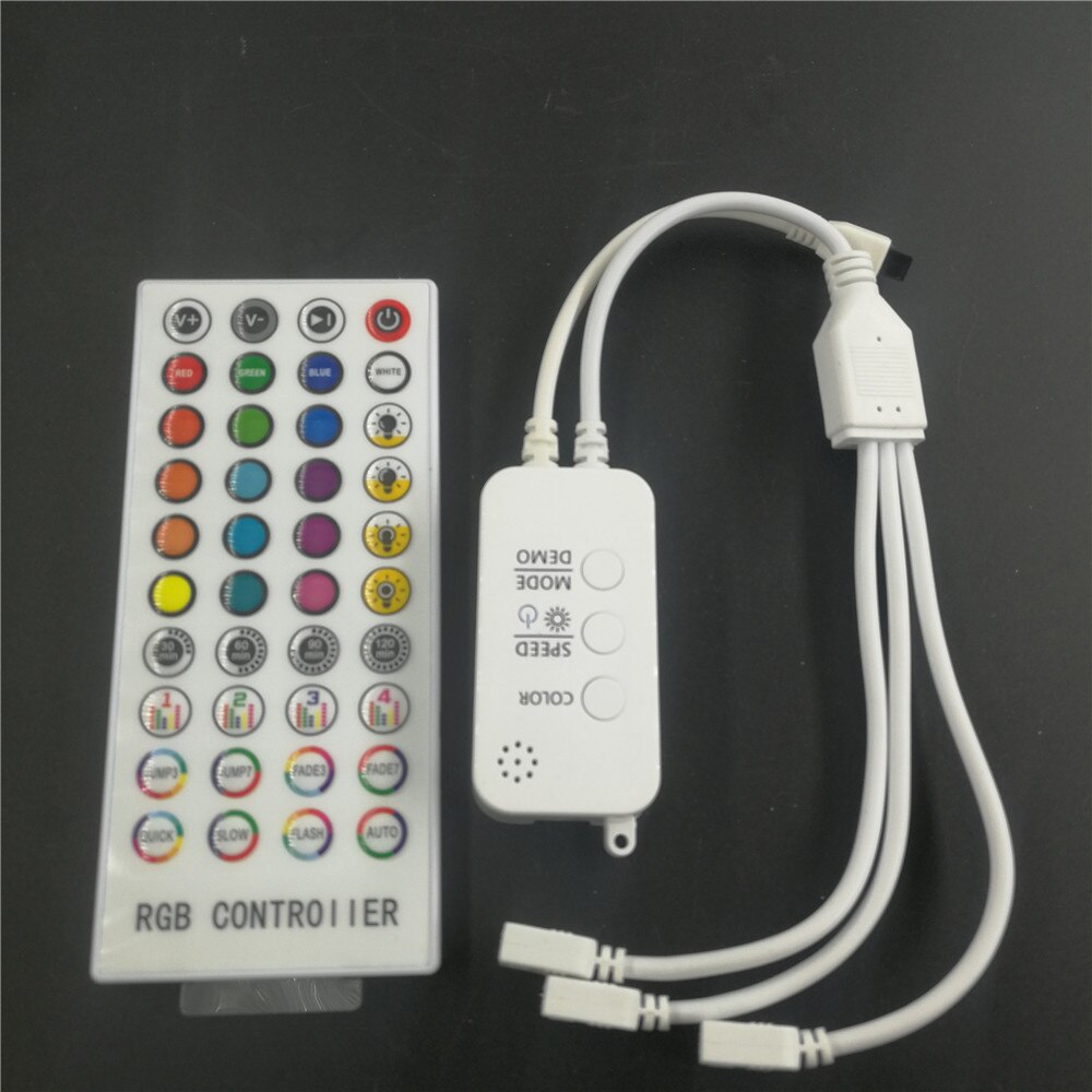 Music Bluetooth Controller RGB Controller DC12V 40Key IR Remote Controller For 2835 5050 RGB LED Strip Lights: Three Outputs