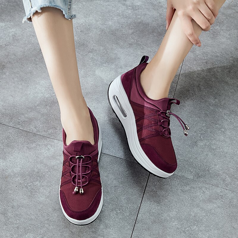 WOWOZZ Toning Shoes for Women - Lightweight Slimming Swing Sneakers - Platform Trainers