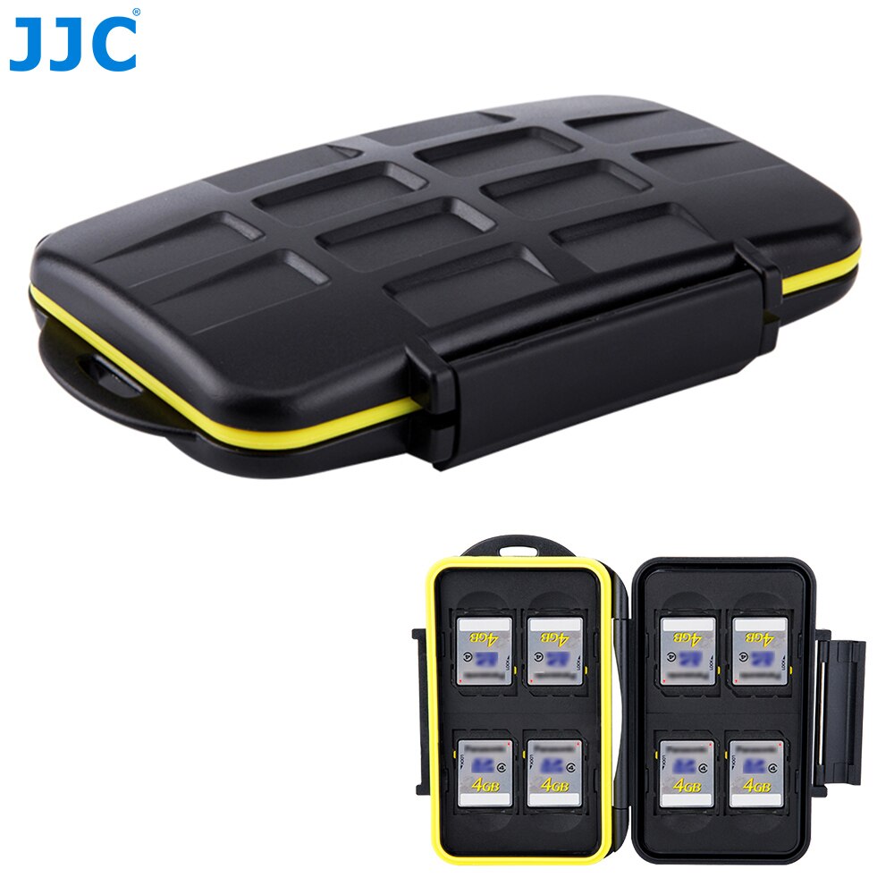 JJC Waterproof Game Card Case SD Card Holder Memory Card Box for 8 SD/SDHC/SDXC &amp; 8 Nintendo Switch Game Cards