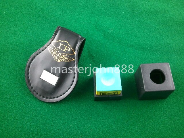 Piscina Bilhar Snooker Couro Belt Magnetic Clipe Titular Giz Giz Caso Atacado Frete Grátis