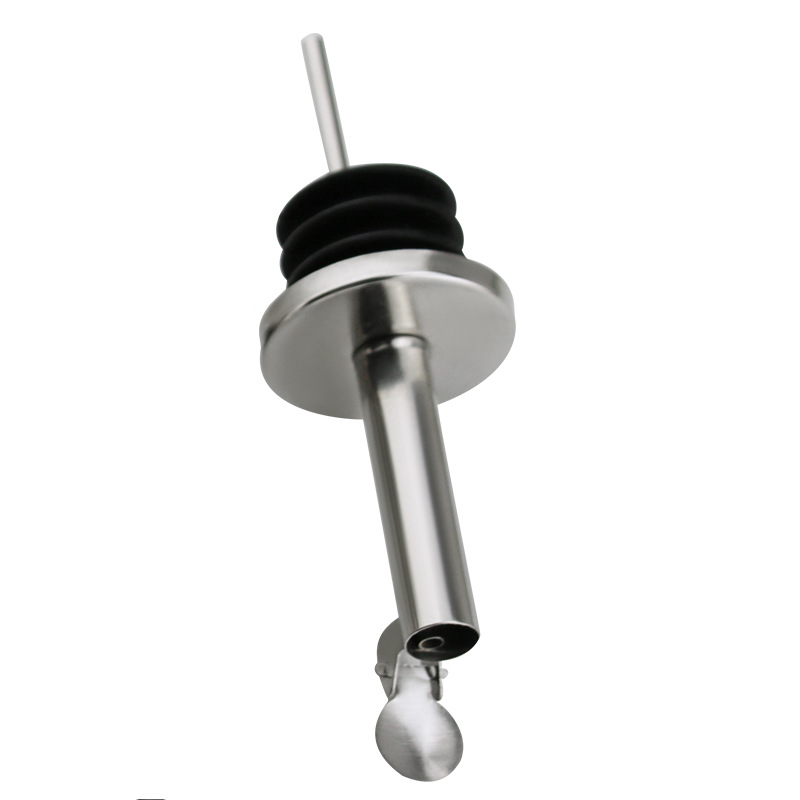 Stainless steel wine Olive Oil Pourer Dispenser Spout Glass Bottle Pourer With Cap Kitchen Accessories: C4
