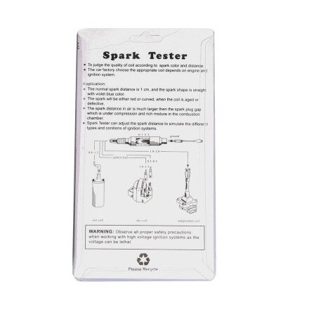 car Spark Plug Tester Ignition 12V In-Line Spark Tester Ignition Coil Detector Spark Plug Wire Diagnostic System Car Accessories
