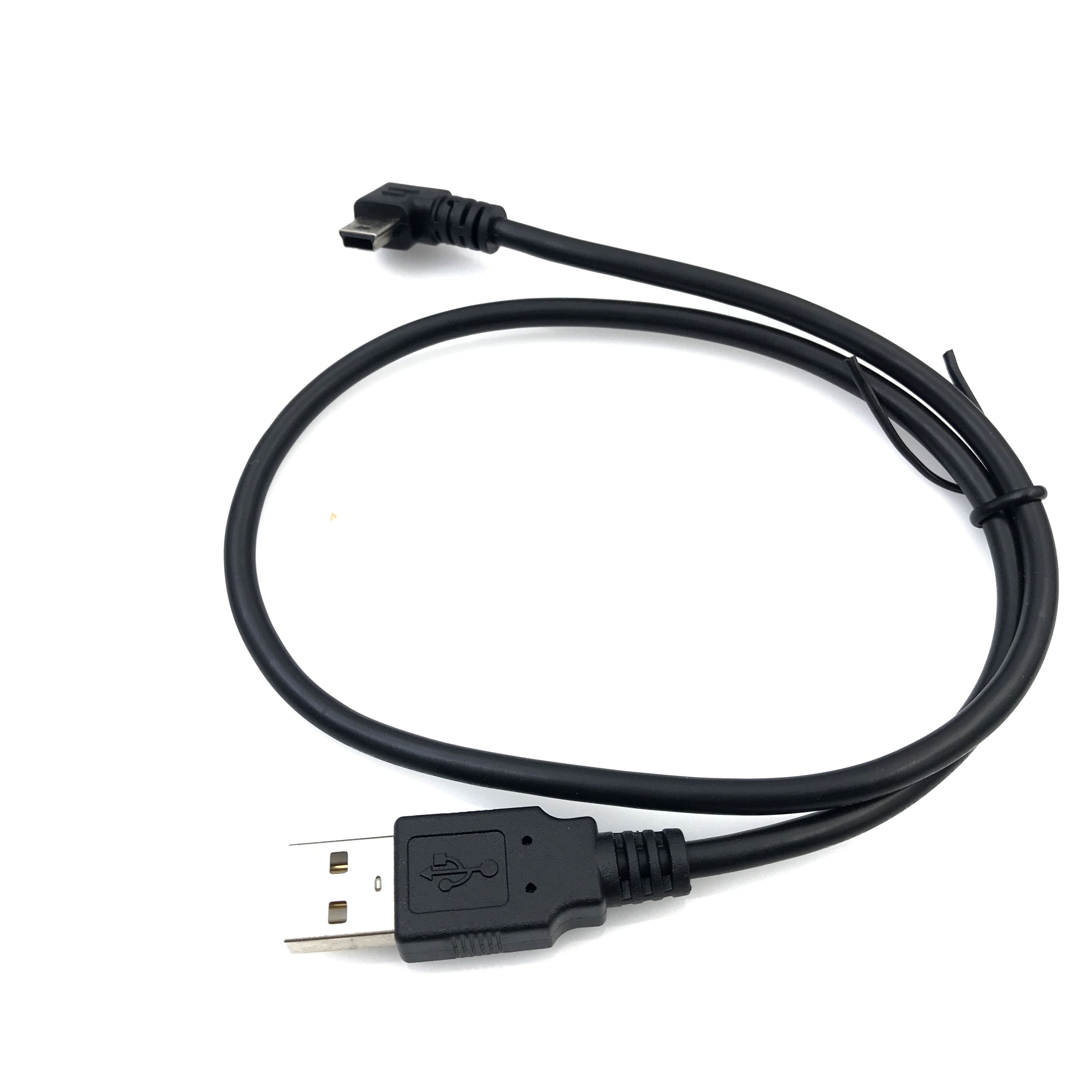 Usb 2.0 Male Naar Mini Usb Up Down Links Haaks 90 Graden Kabel 0.25M 0.5M Voor Camera MP4 Tablet