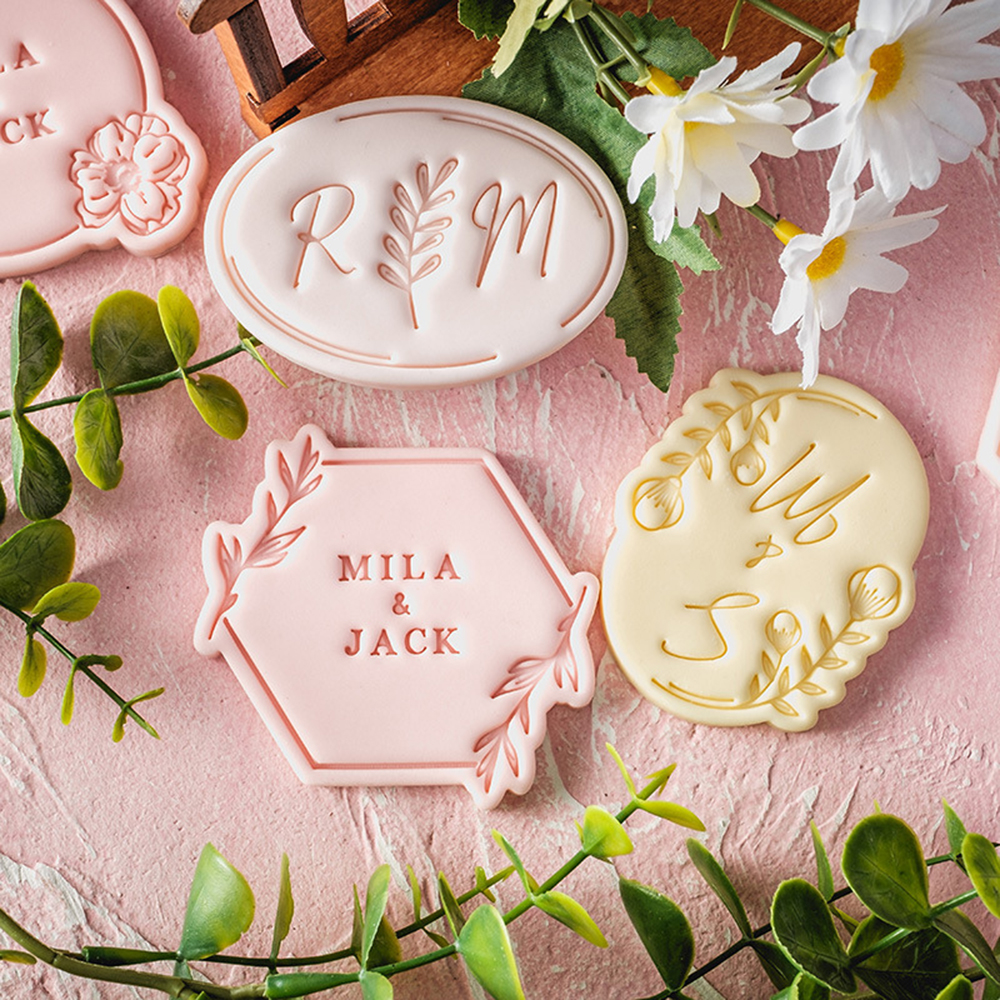 Pattern Blessing Cookie Mold Wedding Birthday Cake Cutting Mold DIY Baking Tool