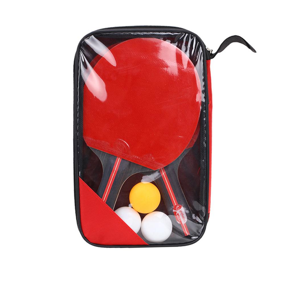 Wood Carbon Table Tennis Bat Hand-shake Racket Beginner's Training Ping-Pong Bat Table Tennis Racket Set With Bag