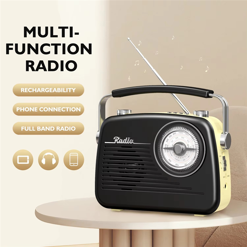 ABNR Multi-Function Radio AM/FM/SW Multi-Band, USB Charging, TF Card Playback, With Antenna, With The Best Reception