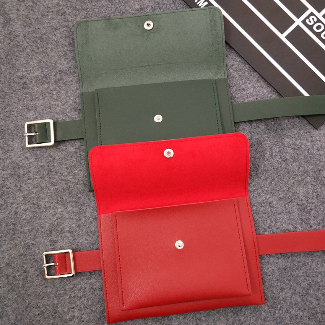 Women Mini PU Leather Waist Bag Belt Bag Casual Bo... – Grandado