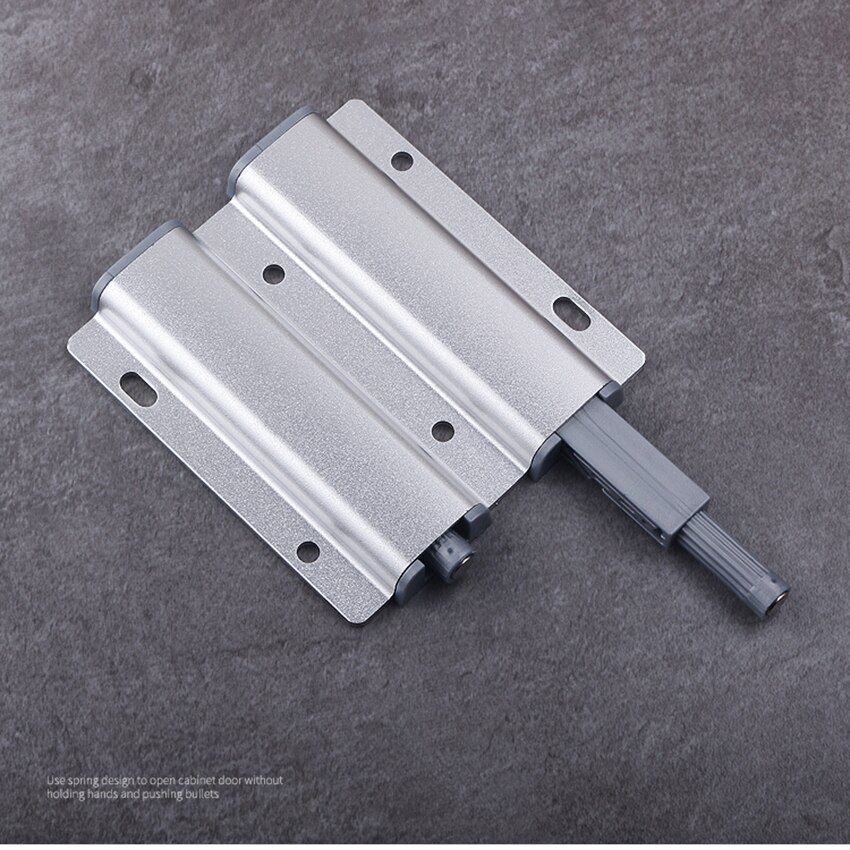 Double Magnetic Touch Catch Latch Push to Open Rebound Device Catch for Cabinet Closet Door Home Furniture 82.5x89mm, Silver