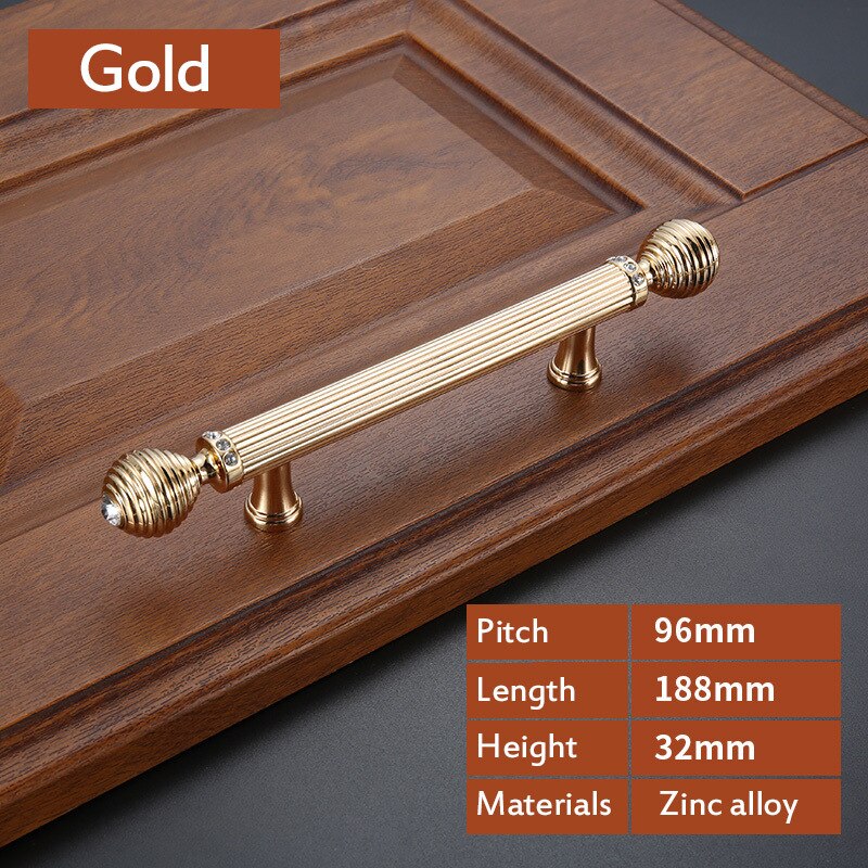 Gull dørhåndtak port luksus svart skuff trekker kjøkkenskap håndtak og knotter møbelhåndtak maskinvare: B