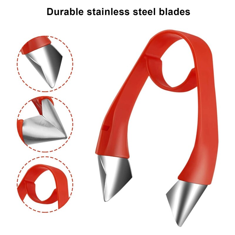 2 stuks kersenontpitter-verwijderaar, handbediende kersenontpitter en aardbeiensteel-verwijderaar