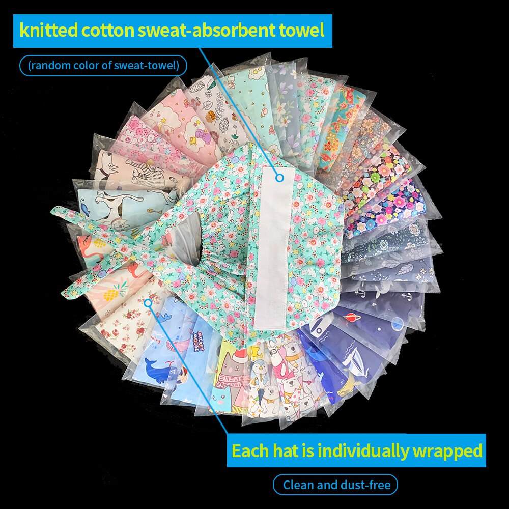 HC2K12018wholesale Buttons scrub hat Unisex sweat-absorbent Pet grooming caps printing Cap Women and Men Cleaning scrub caps