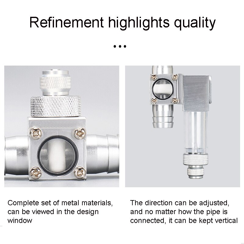 Aquarium CO2 atomizer For Generator system kit External Super Diffusion Reactor With Bubble Counter CO2 External Diffuser12/16mm