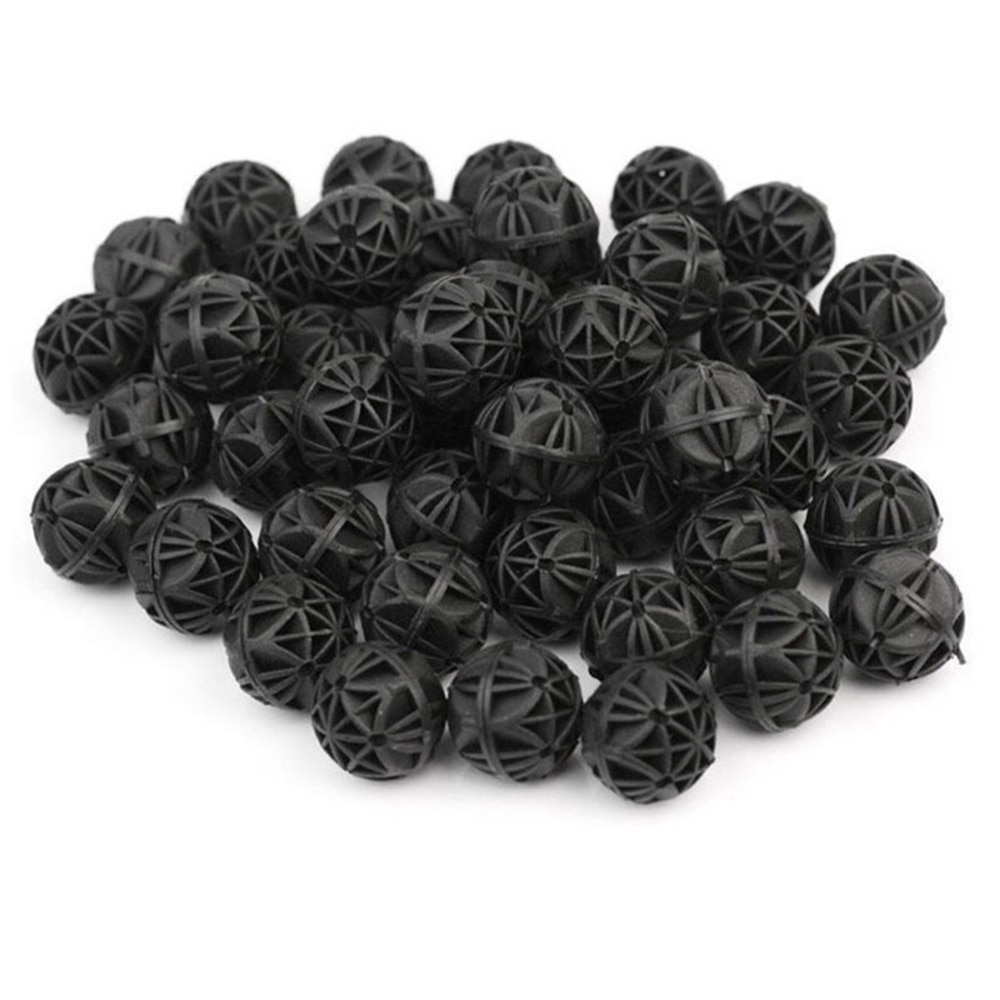 100 stk/parti bærbare akvarie bio bolde filter medier våde tørre koi akvarium dam rev til luftpumpe canister clean 16mm