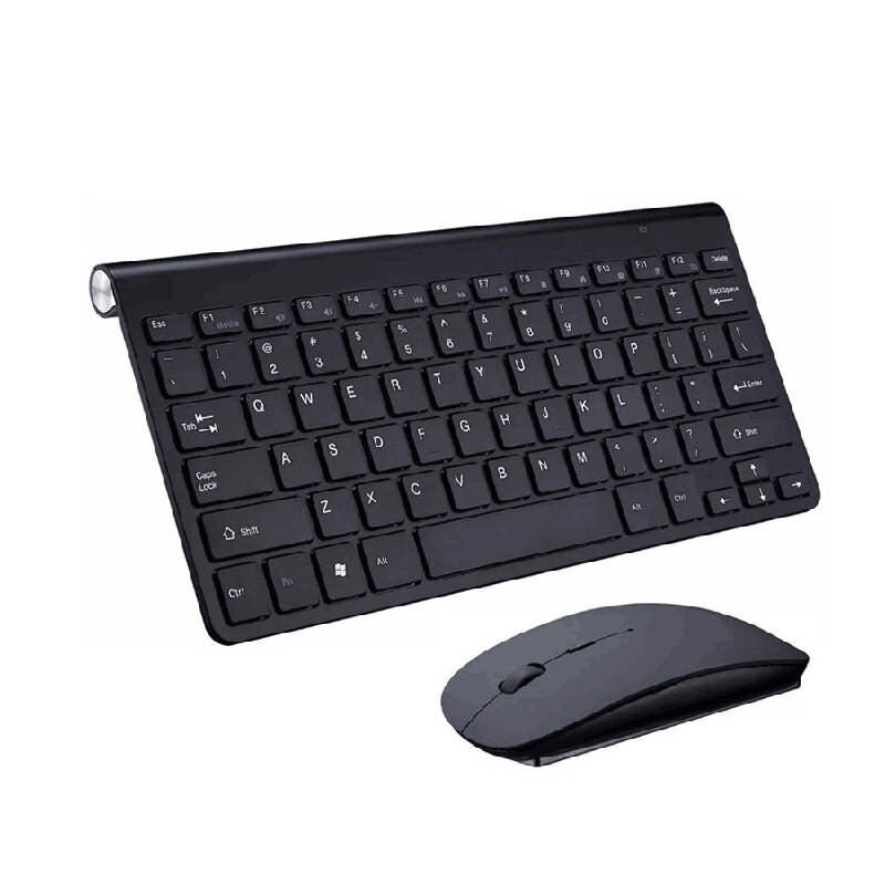 Ultra Slim 2.4GHz Wireless Keyboard With Mouse Mice Kit Set For Desktop Laptop PC Computer GDeals: Black