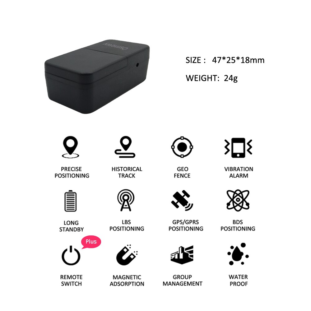 Bärbara mini gps-spårare magnetiskt fordon bil husdjur spårningssökare ingen månadsavgift spårningsapp smart fjärrkontrollenhet